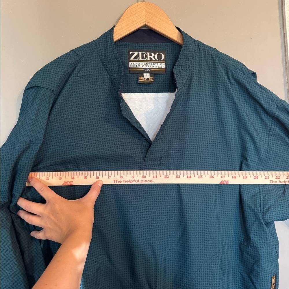 Vintage Zero Restriction Jacket Mens Small Green Gore Tex Windbreaker Golf 90s - Picture 5 of 11